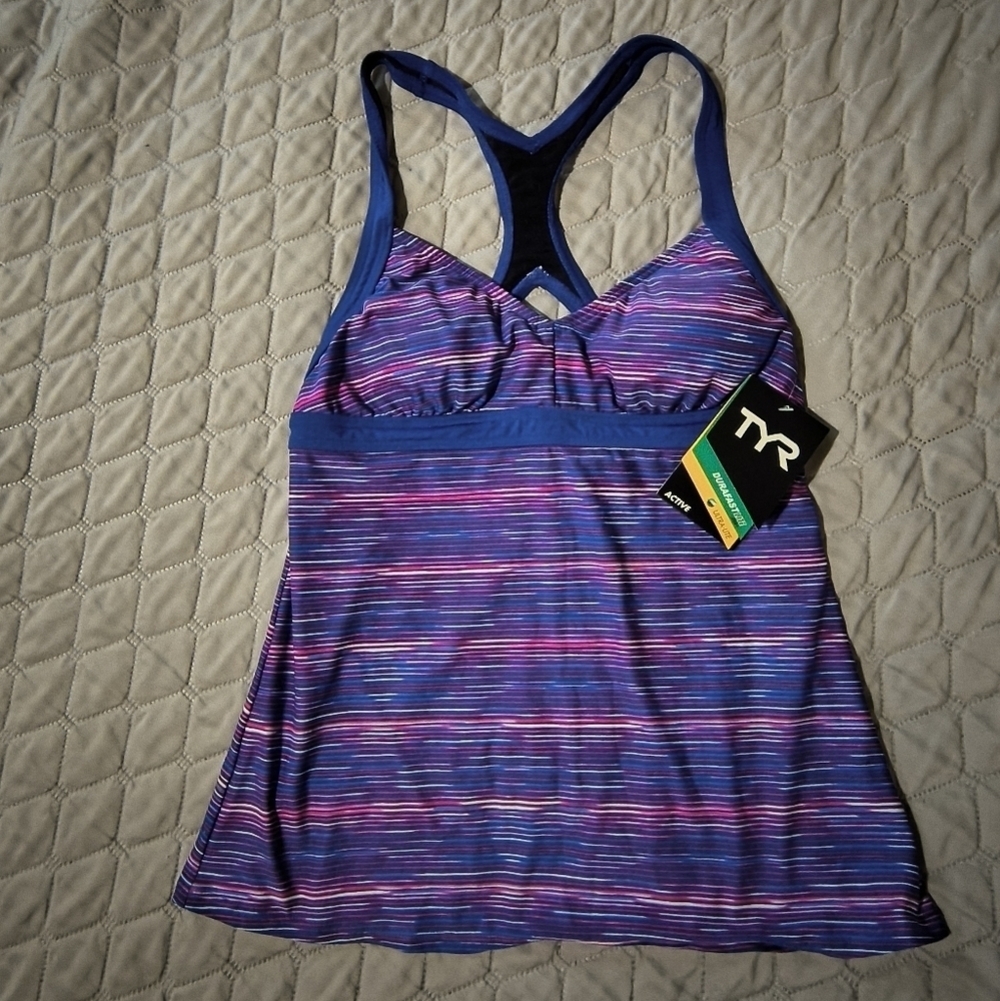 TYR Purple Active Swim Tank - Picture 3 of 7